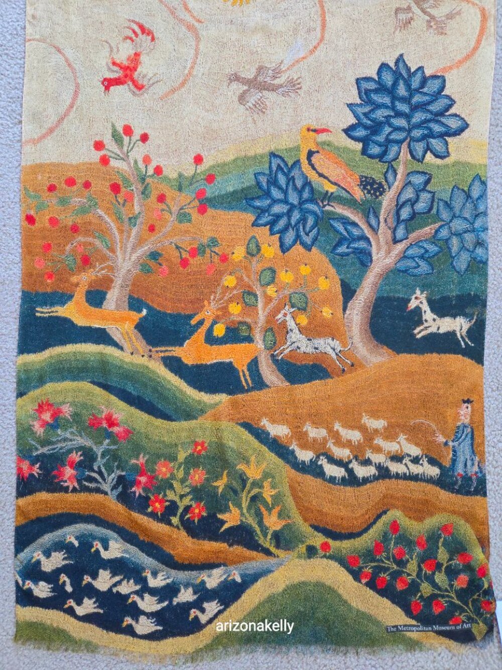 NWT The Met Modal Cashmere Scarf American Folk Art Museum